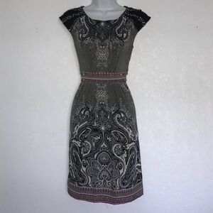 ECI Silk Blend Beaded Sequin Sleeveless Dress 2*